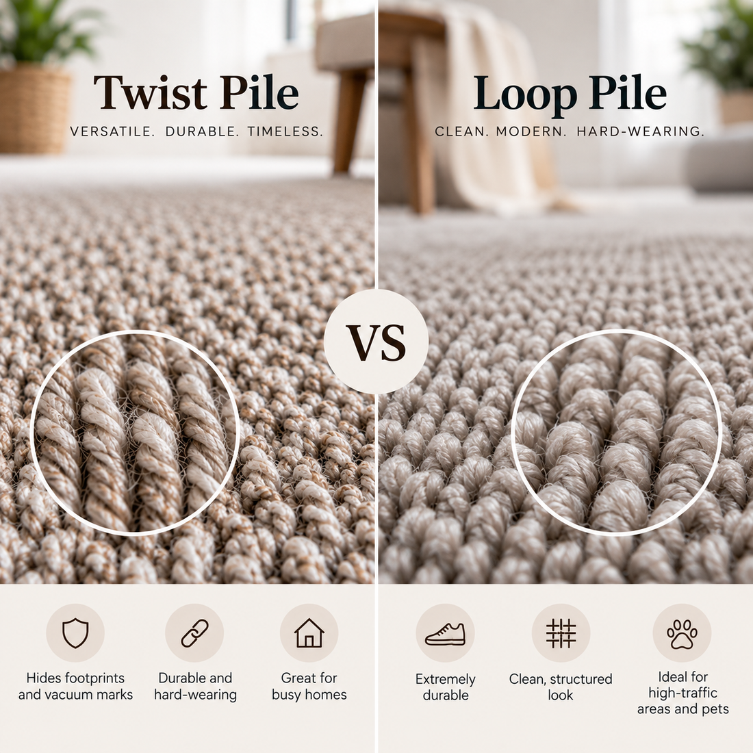 Twist pile vs Loop Pile | Carpets made easy in Dorset | Carpetly